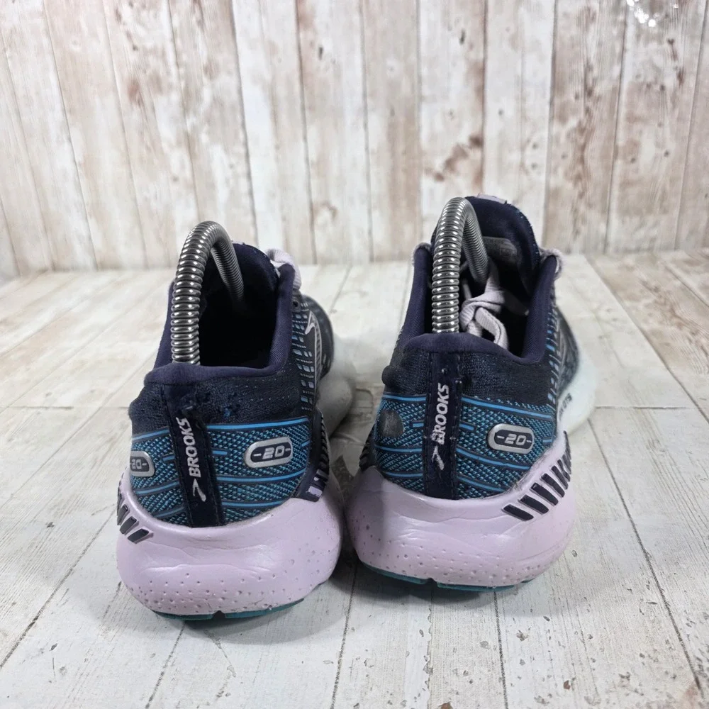 Brooks Glycerin GTS 20 Womens Running Shoes Navy Blue Lavender  Size 6